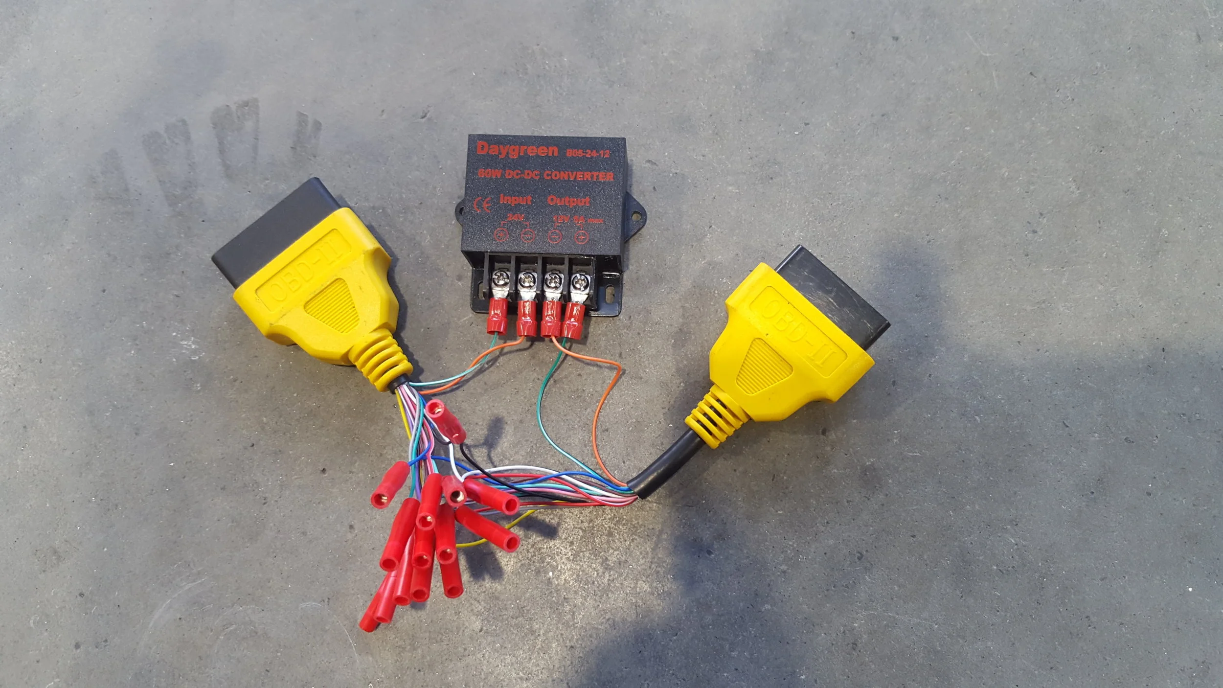 24v-12v OBD2 adapter — Springbok Photography